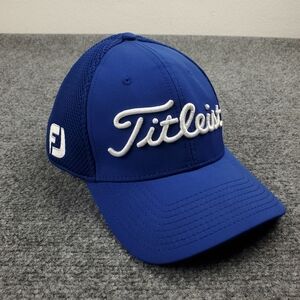 Titleist FootJoy Pro V1 Hat Cap Medium Large Mesh Golf Spellout Script New Era